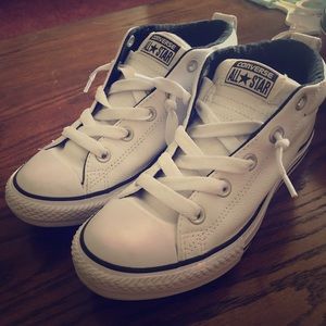 White Leather Converse